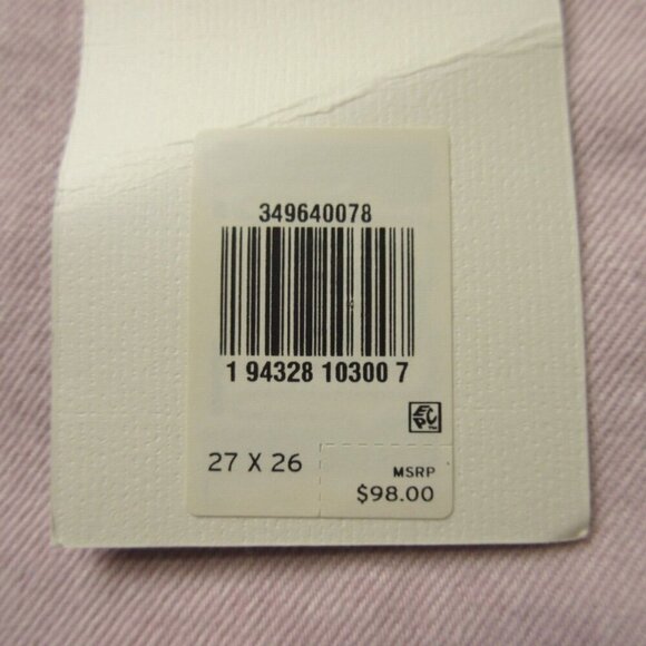 NWT Levi's Wedgie Straight in Pink Acid Wash High Rise Denim Crop Jeans 27 - Picture 4 of 7